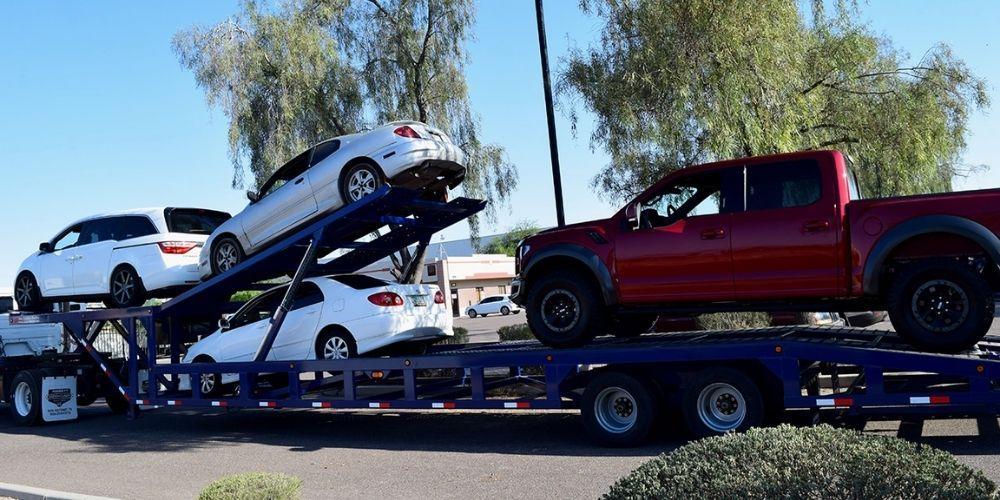 Car transport with pickup